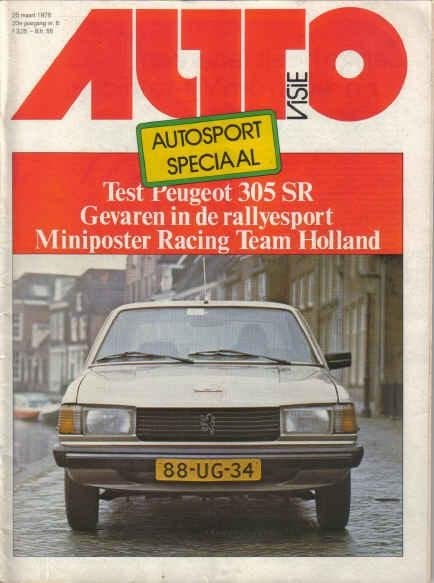 Autovisie 6 1978 : Peugeot 305 SR - Vauxhall Cavalier - BMW, Ophalen of Verzenden, Gelezen, Algemeen
