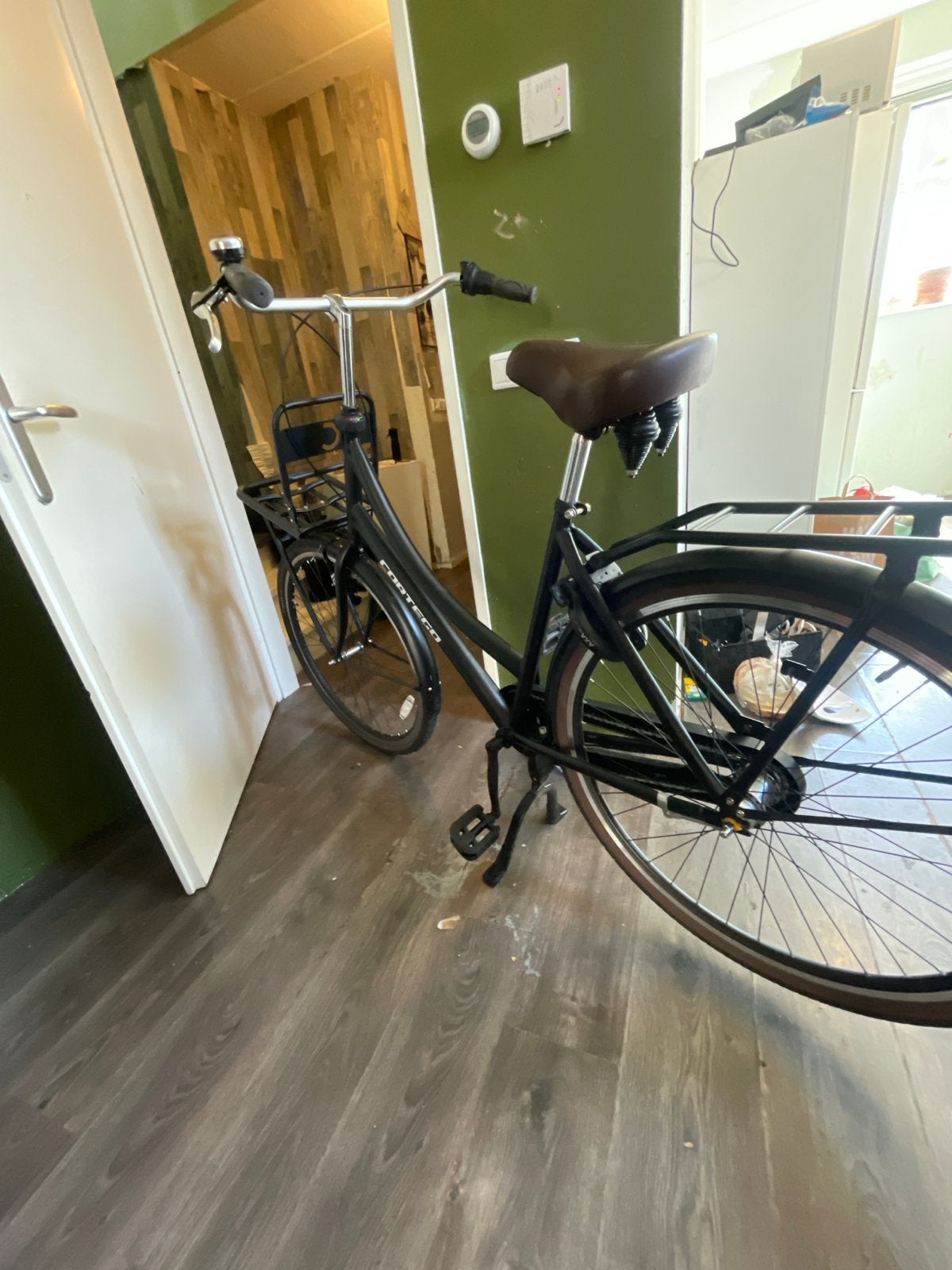 Zwarte transportfiets, Overige merken, Versnellingen, Ophalen of Verzenden, 53 tot 56 cm