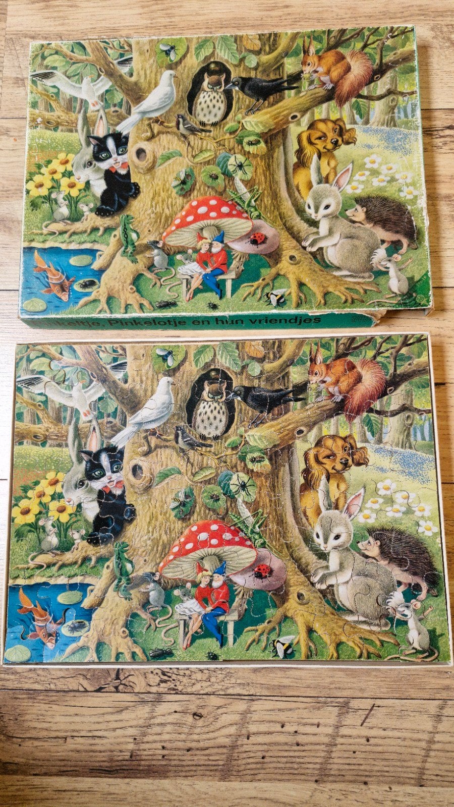 houten Pinkeltje en zijn vriendjes puzzel Ravensburger, Gebruikt, Van hout, 4 tot 6 jaar, Meer dan 50 stukjes
