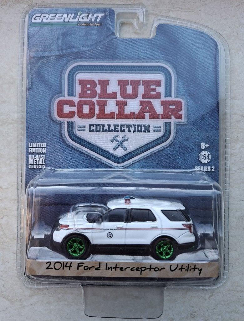 2014 Ford Interceptor Greenlight 1/64 chase Postal Police, Ophalen of Verzenden, Nieuw, Auto