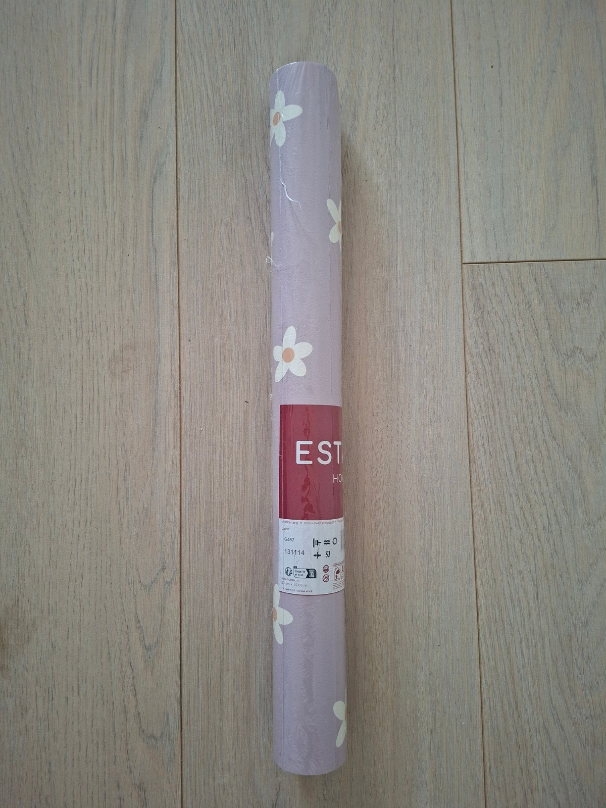Vliesbehang Madeliefjes - Esta Home, Paars, Bloemen, Ophalen of Verzenden, Esta Home