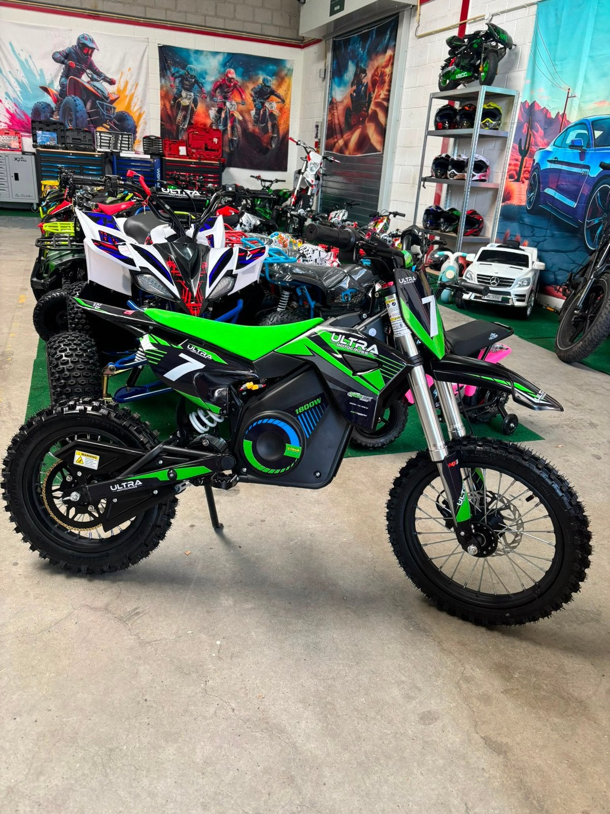 Nieuw Snelle Crosser Groen Elektrisch 65km/h 1800W 48V, Kinderen en Baby's, Ophalen of Verzenden, Nieuw