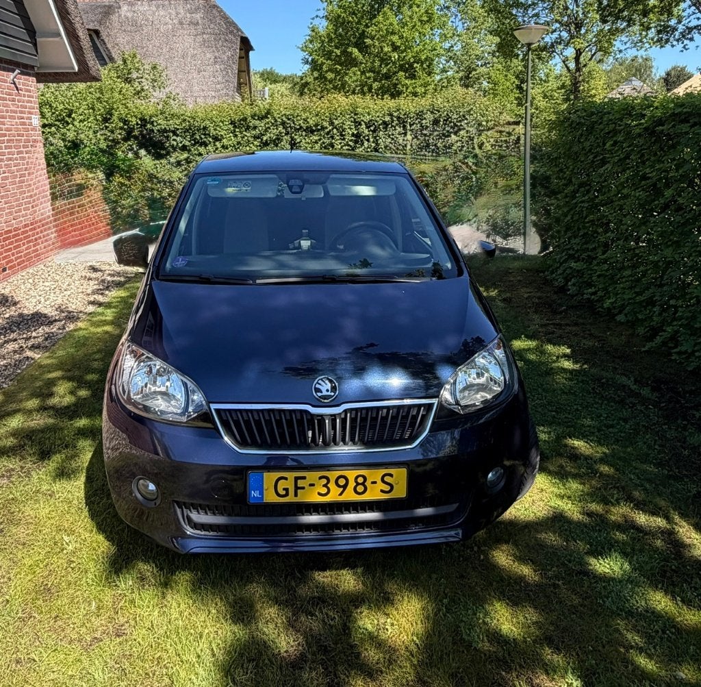 Skoda Citigo 1.0 60pk Greentech 3D 2015 Blauw, Auto's, Voorwielaandrijving, Euro 5, Stof, 840 kg