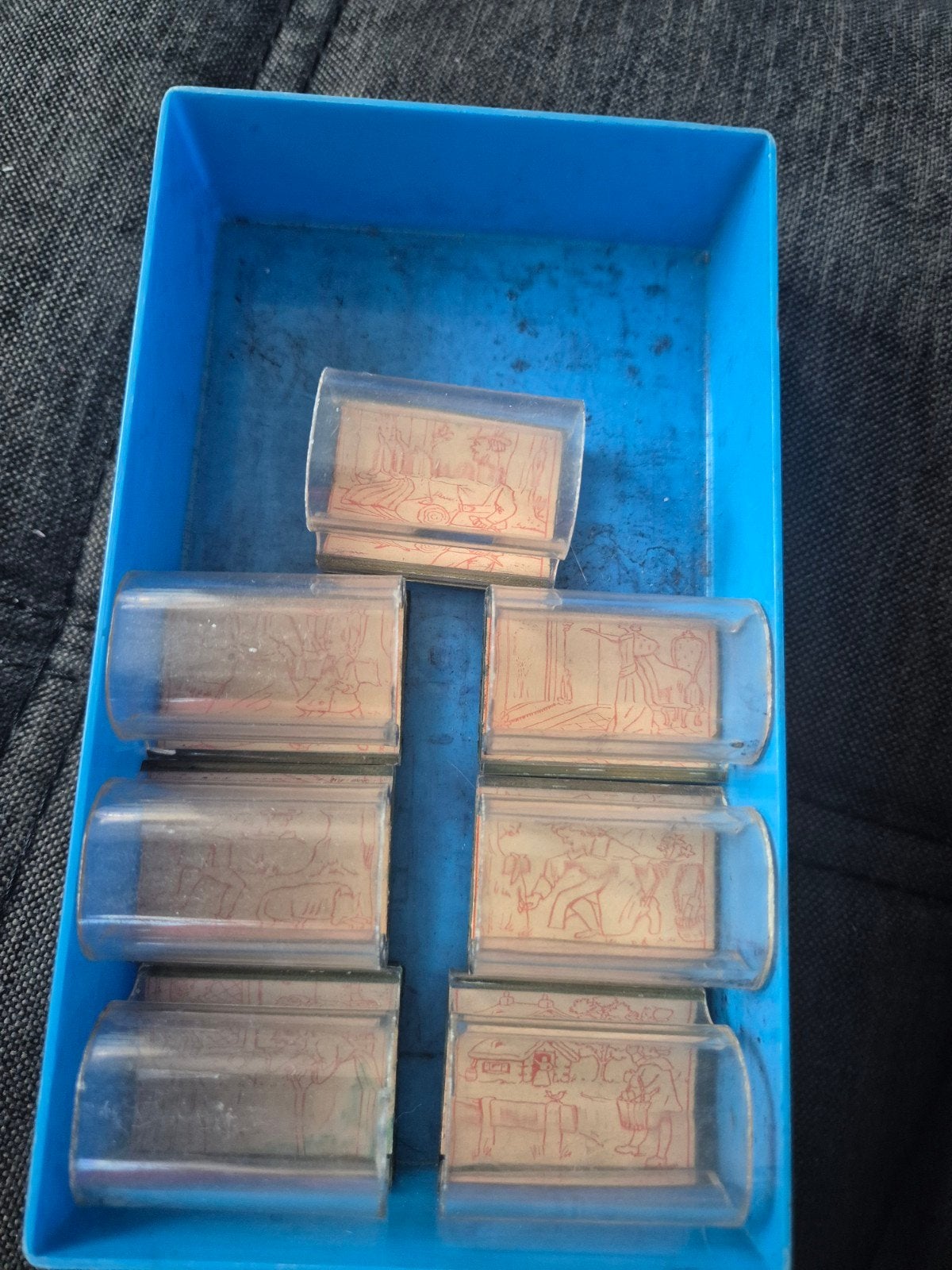Plastic stempels met sprookjesafbeeldingen, Ophalen of Verzenden, Gebruikt