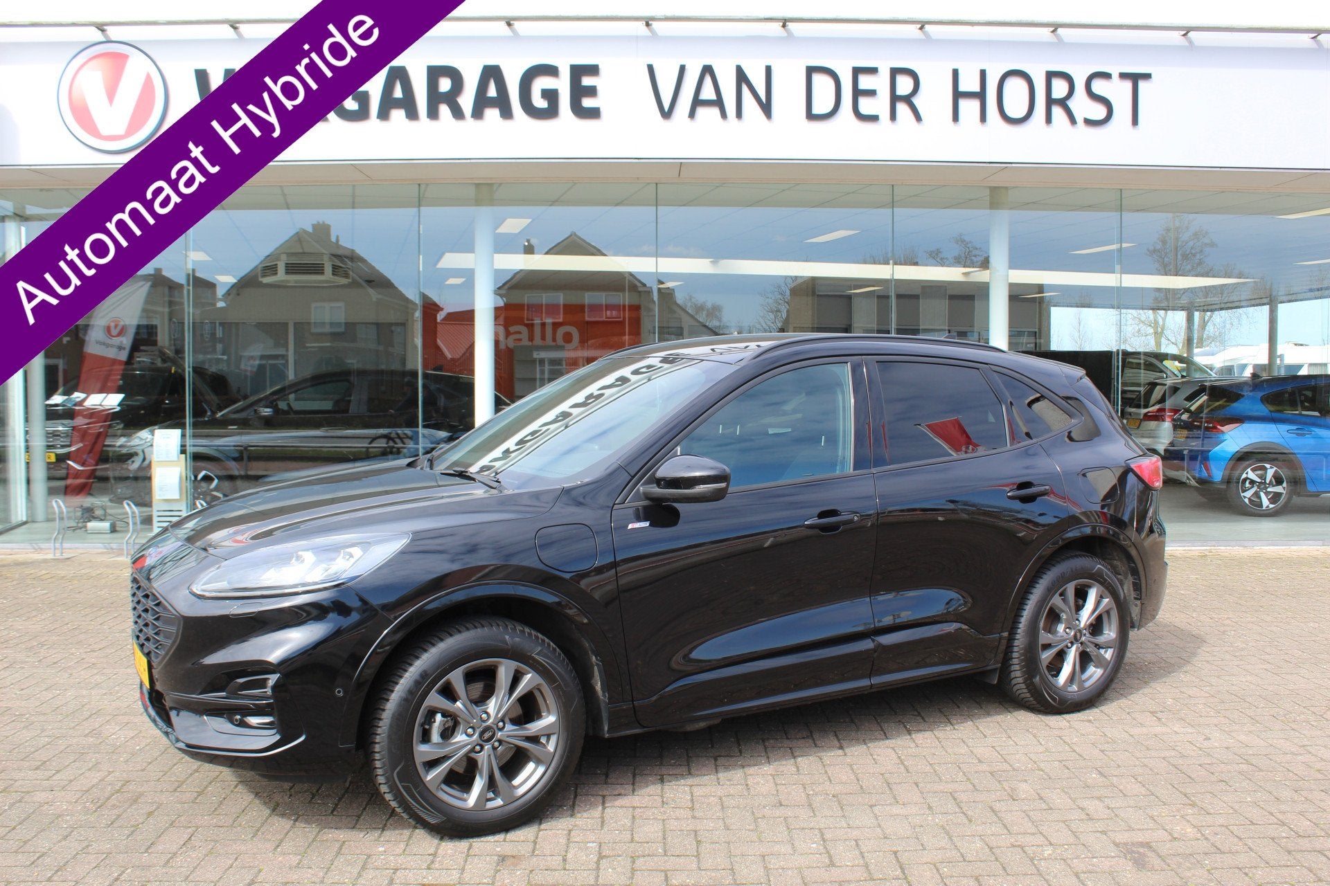 Ford Kuga 2.5-225pk Plug-in Hybrid ST-Line X. Hybride rijden, Auto's, Ford, 12 maanden, Gebruikt, Zwart, 4 cilinders