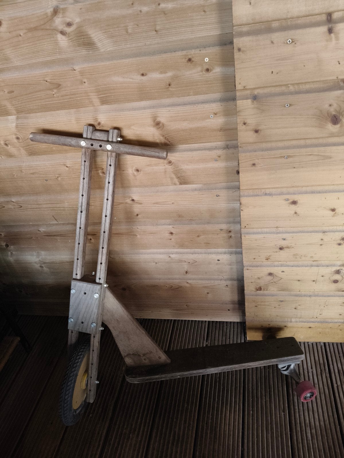 Houten Kinder skate step met luchtband, Ophalen, Gebruikt, Gewone step