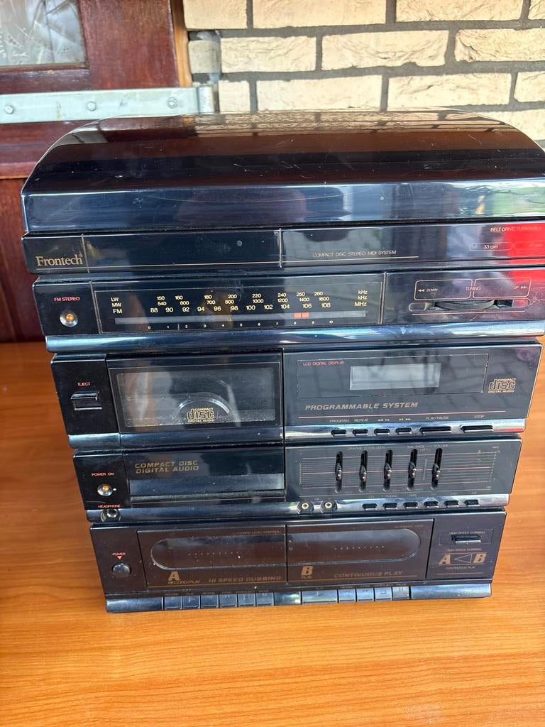 Frontech Stereo Toren met Speakers en Platenspeler, Ophalen of Verzenden, Zo goed als nieuw, Cassettedeck, Overige merken