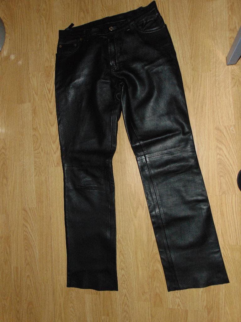 Leren broek zwart maat 40, Maat 38/40 (M), Zwart, Ophalen of Verzenden, Zo goed als nieuw