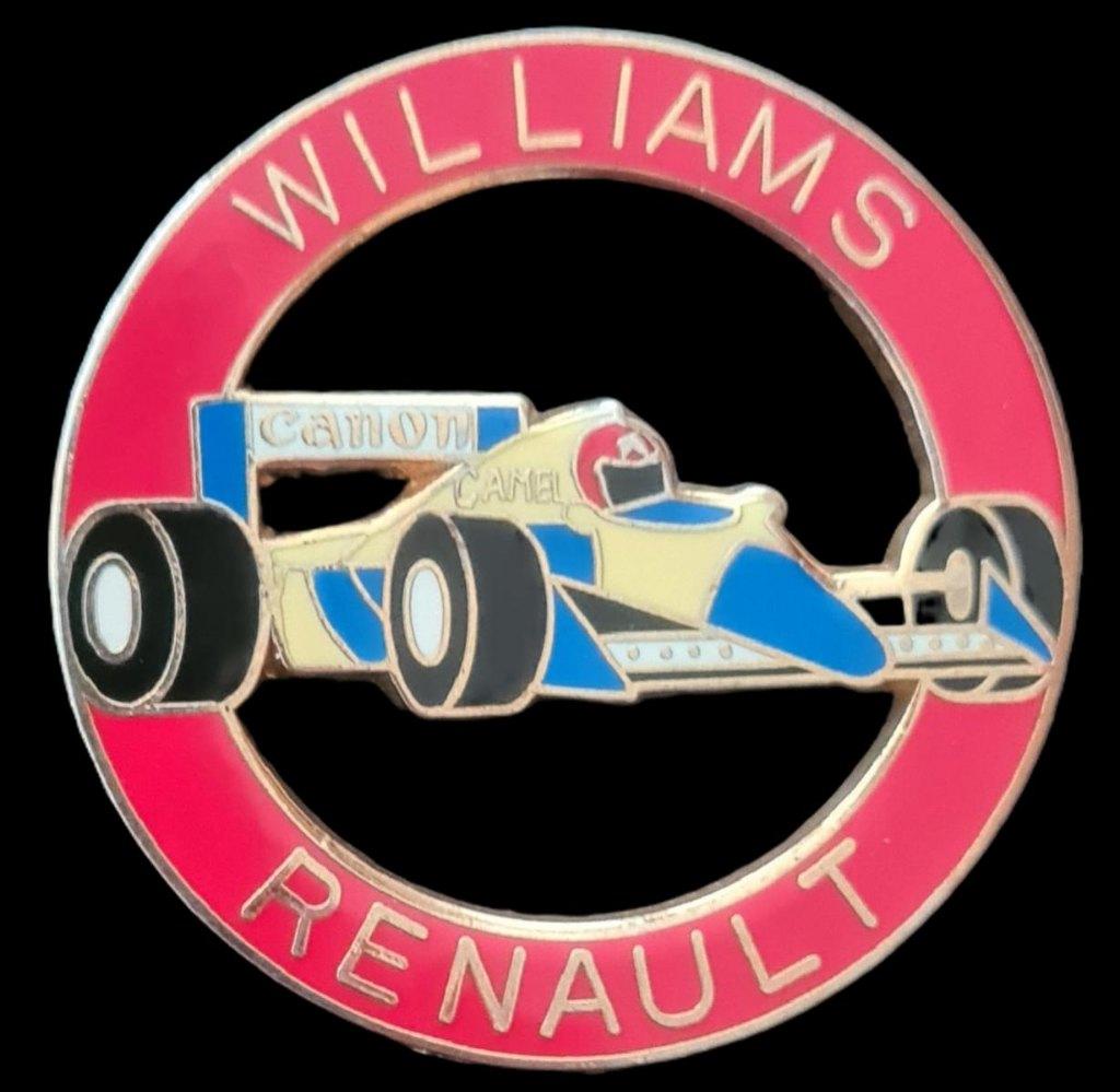 Williams Renault pin- opengewerkt rond- rood, Verzamelen, Verzenden, Nieuw, Auto's