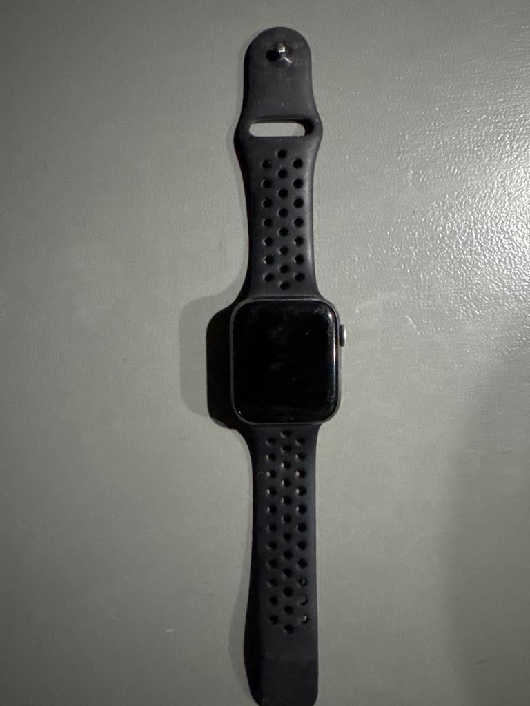 Apple Watch Series 4 Nike 44mm aluminium + lederen bandje, Apple, Hartslag, Zwart, IOS