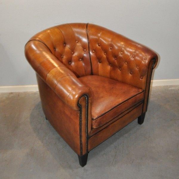 Mooie schapenleren fauteuil van Lounge Atelier, Ophalen of Verzenden, Zo goed als nieuw, 50 tot 75 cm, Leer