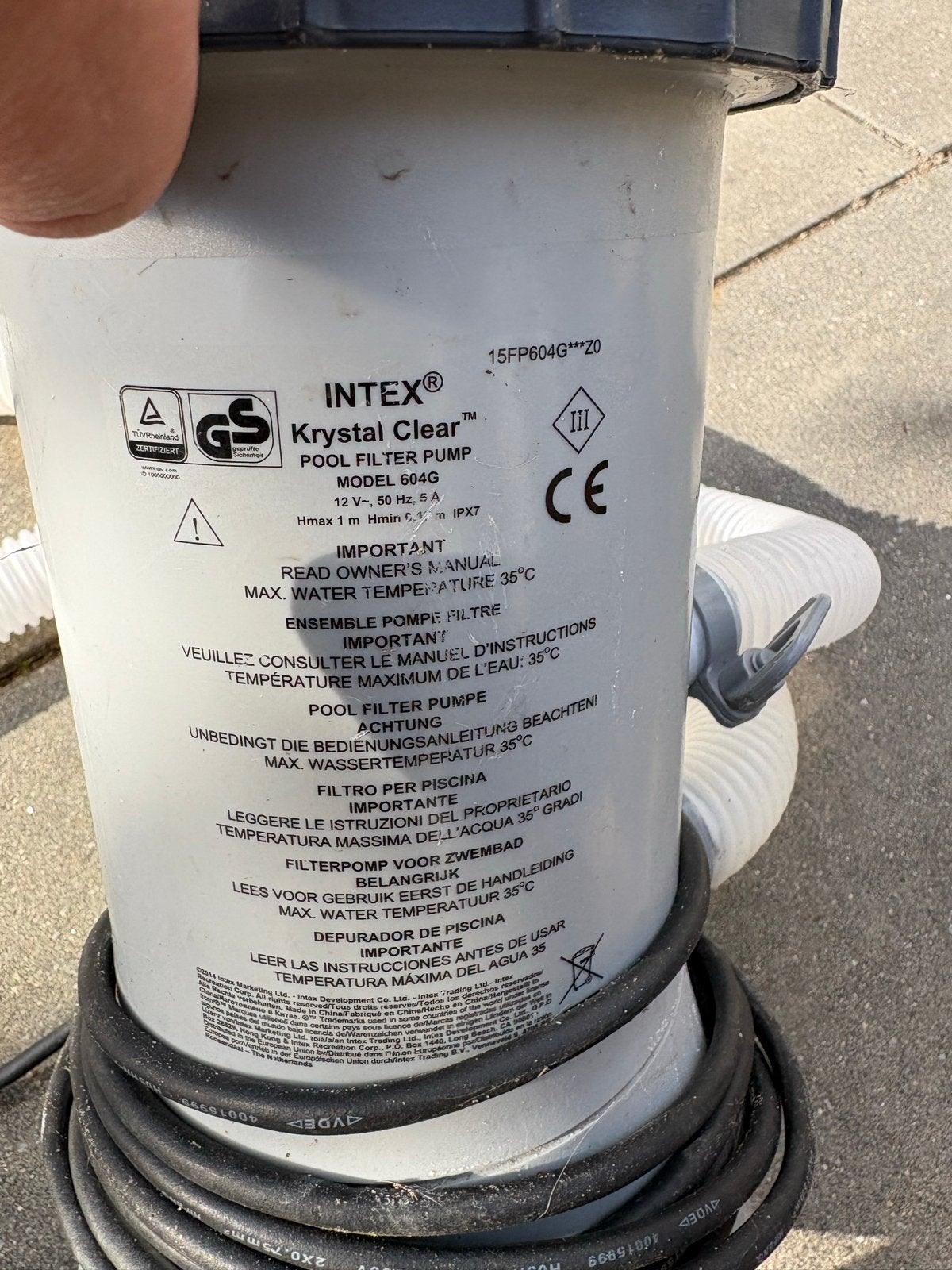 Intex Krystal Clear filterpomp zwembad, Ophalen, Gebruikt, Zwembadpomp
