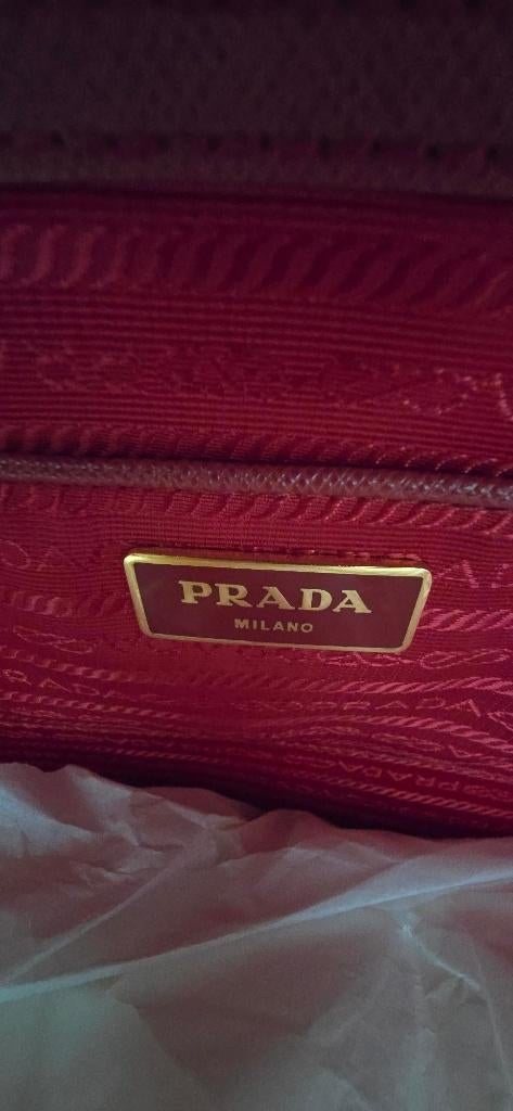 Prada Saffiano Lux Galleria tas met dubbele rits, Sieraden, Tassen en Uiterlijk, Tassen | Damestassen, Ophalen of Verzenden, Zo goed als nieuw