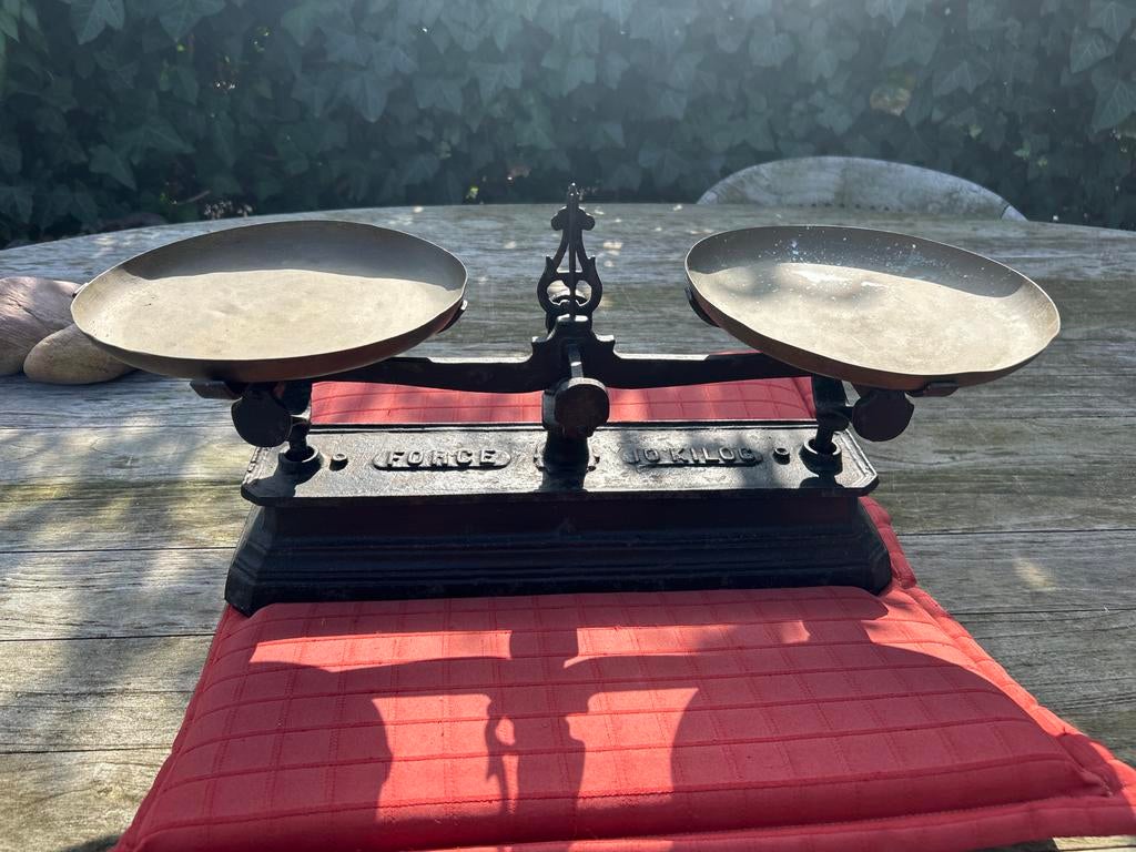 Antieke Franse Weegschaal - 10 Kg, Ophalen of Verzenden
