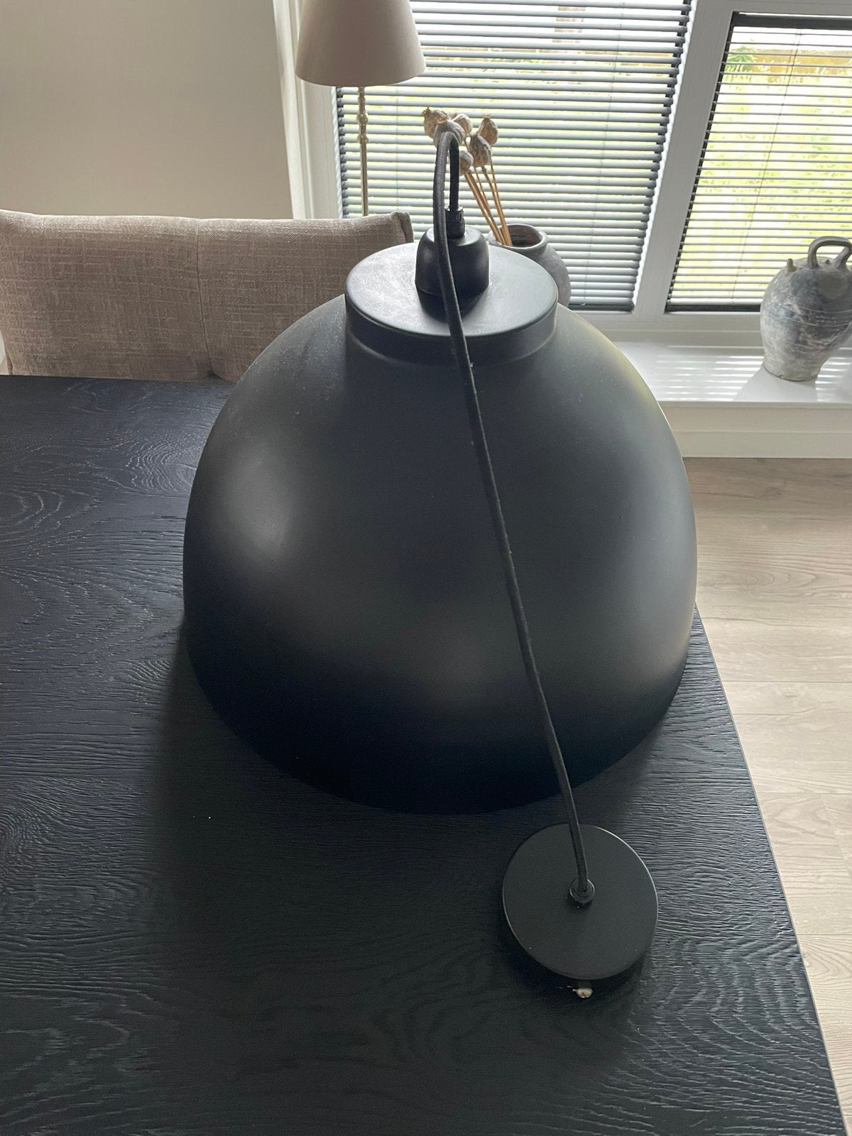 Z.g.a.n. hanglamp zwart diameter 45 cm voor in de woonkamer., Ophalen, Zo goed als nieuw