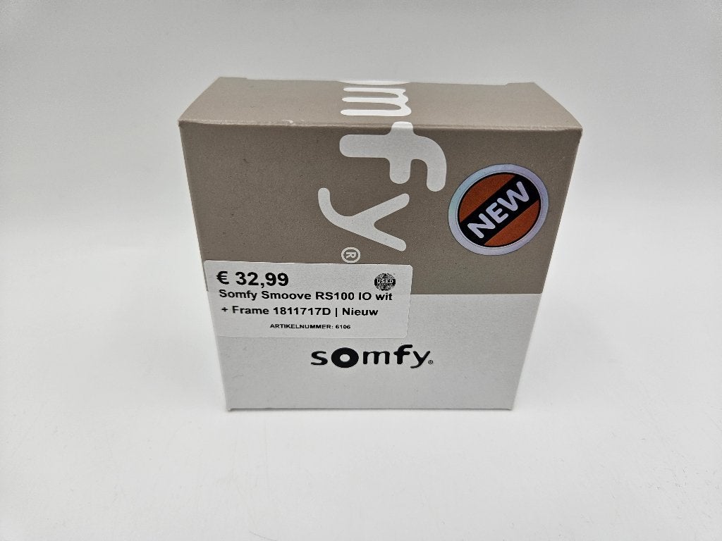 Somfy Smoove RS100 IO wit + Frame 1811717D | Nieuw, Ophalen of Verzenden, Nieuw, Overige typen