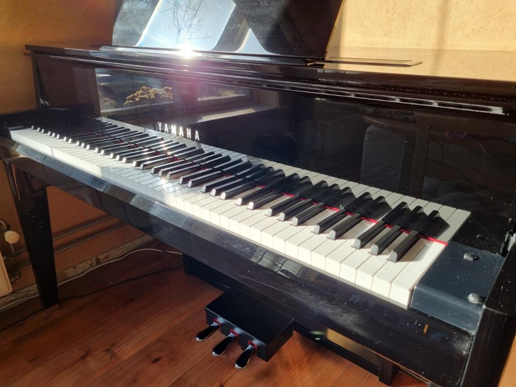Yamaha AvantGrand N1 – Luxe Hybride Piano/Vleugel, Ophalen, Gebruikt, Zwart, Hoogglans
