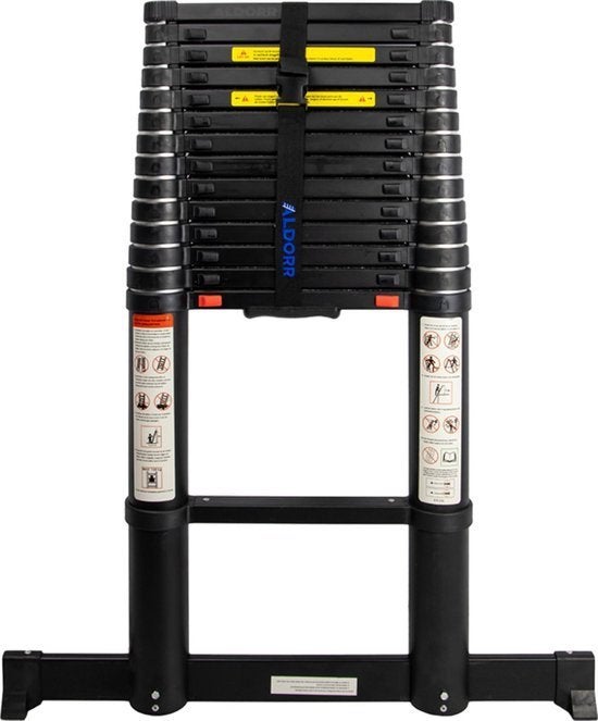 Aldorr Professionele telescoop ladder 4.40 m, Ophalen, Zo goed als nieuw, Ladder, Opvouwbaar of Inschuifbaar
