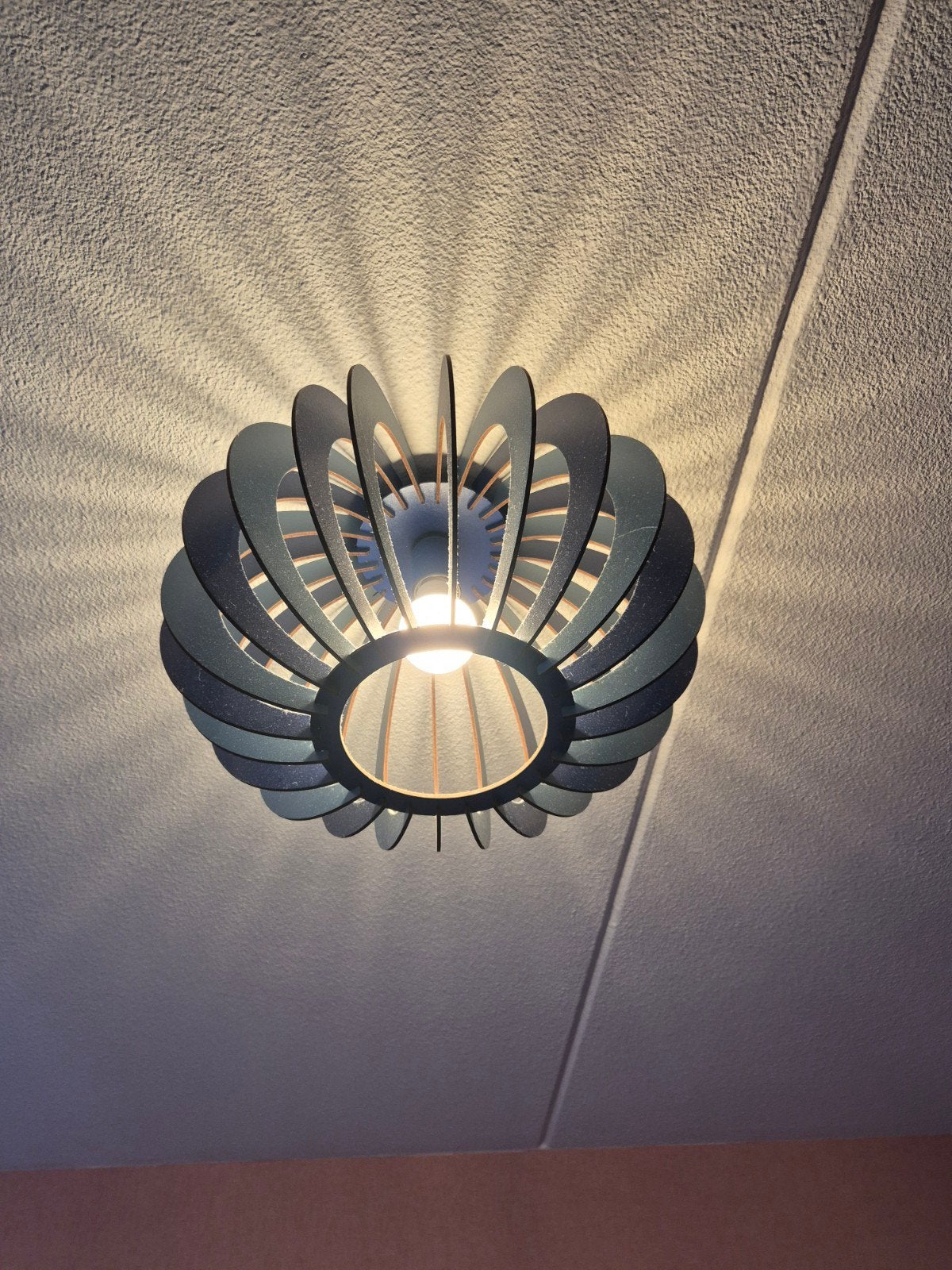 Plafondlamp - Blauw/Turquoise, Huis en Inrichting, Modern, Meerkleurig, Zo goed als nieuw, Plafondlamp