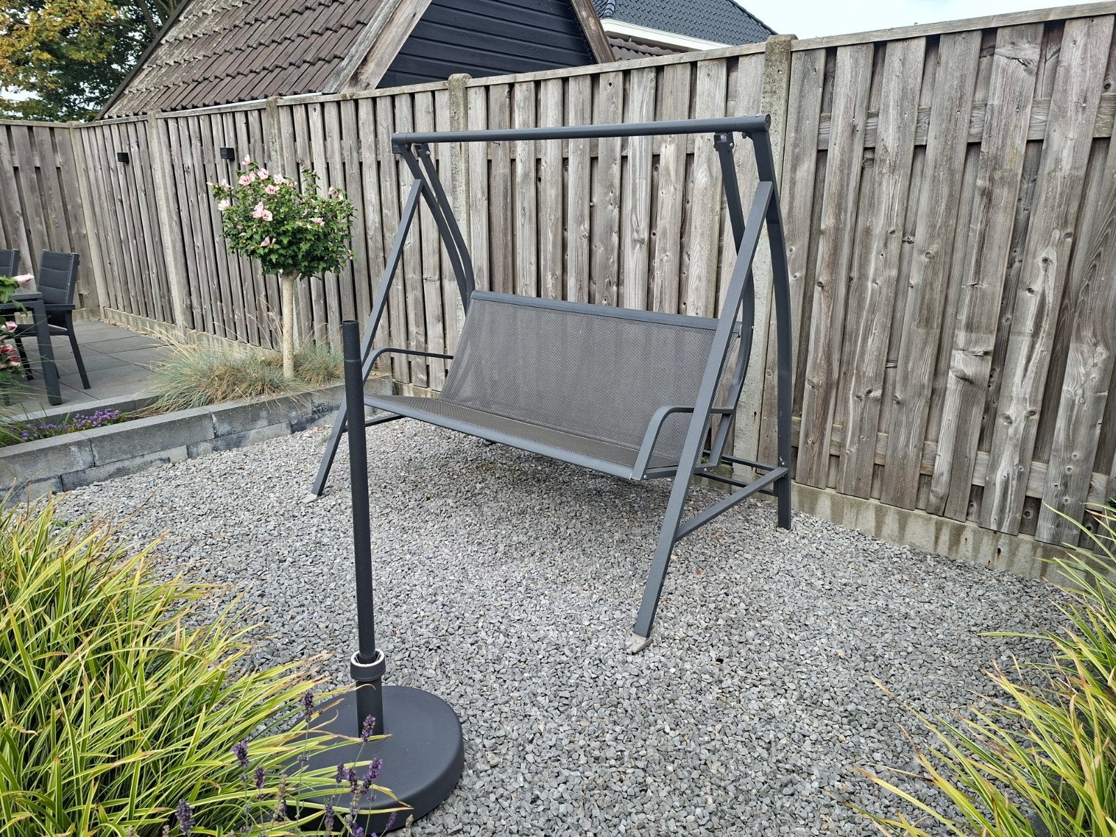 schommelbank, Ophalen, Gebruikt, Aluminium, Schommelbank