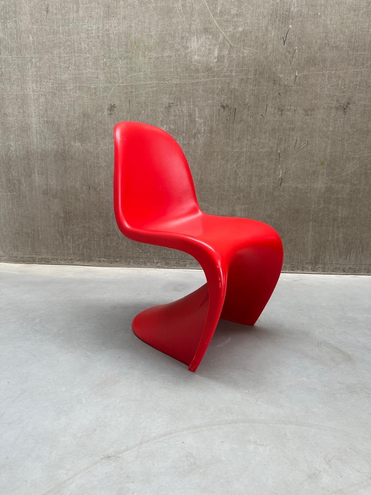 Rode Design Stoel - Vitra Panton Stijl, Ophalen, Kunststof, Gebruikt, X