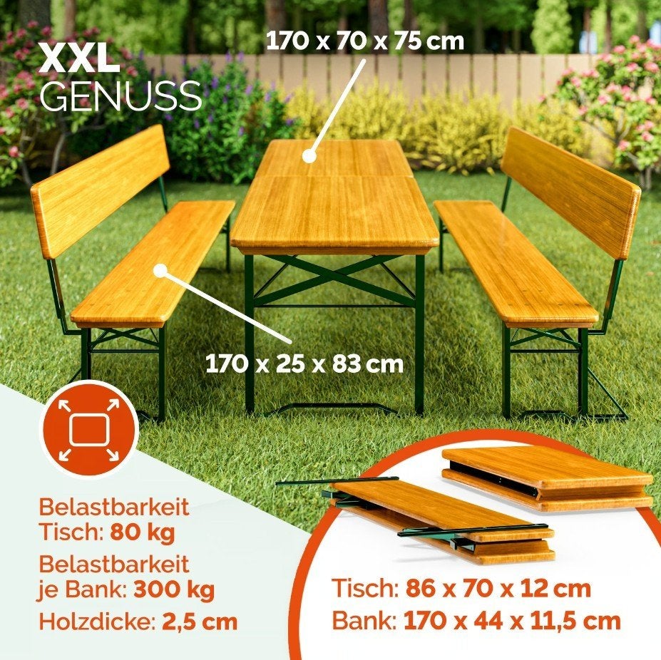 Biertafel biertafels bierbanken + rugleuning GRATIS BEZORGD!, Campingtafel, Verzenden, Nieuw, Nvt