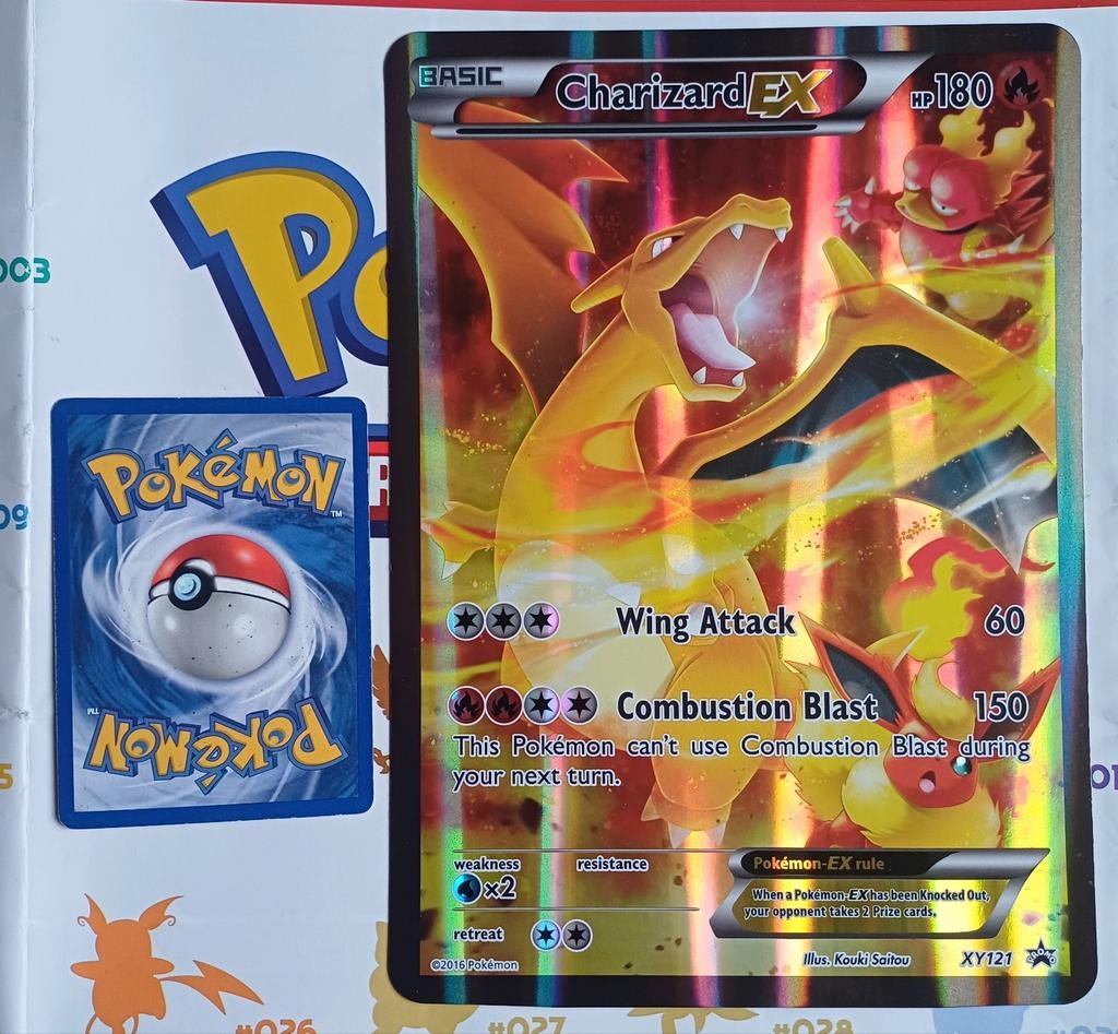 Charizard EX jumbo kaart XY121, Hobby en Vrije tijd, Verzamelkaartspellen | Pokémon, Nieuw, Ophalen of Verzenden