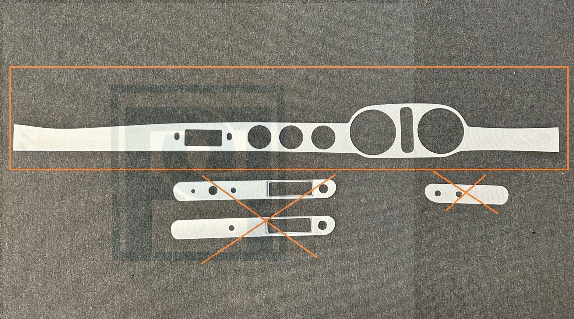 Volvo Dashboard P1800 aluminium paneel bovenste RHD rechts g, Ophalen of Verzenden, Nieuw, Volvo