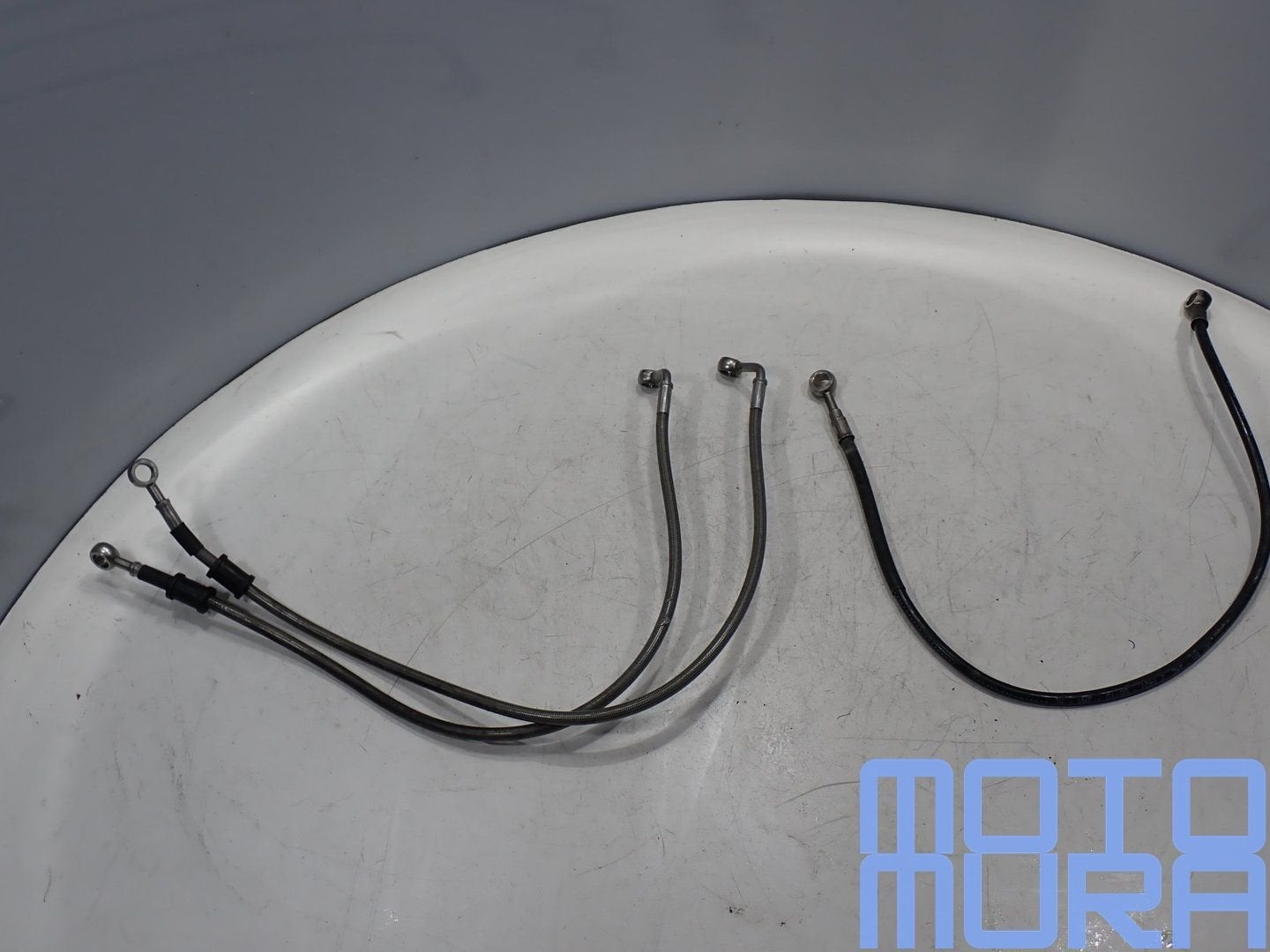 Ducati 848 EVO 2011 - 2013 stalen remleiding rvs ommantelde, Motoren, Gebruikt, -, -, Ophalen of Verzenden