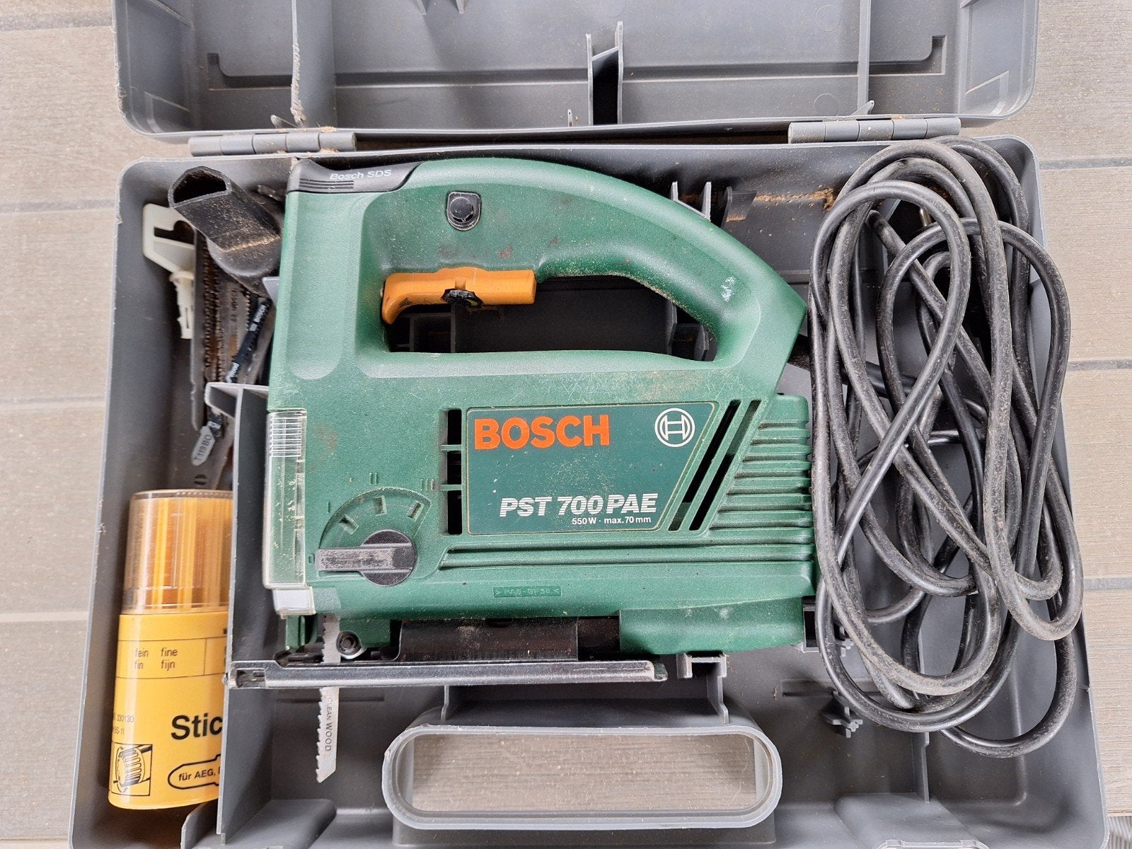 Bosch PST 700 PAE Decoupeerzaag met zaagjes en koffer, Ophalen of Verzenden, Gebruikt, Zaag, Bosch