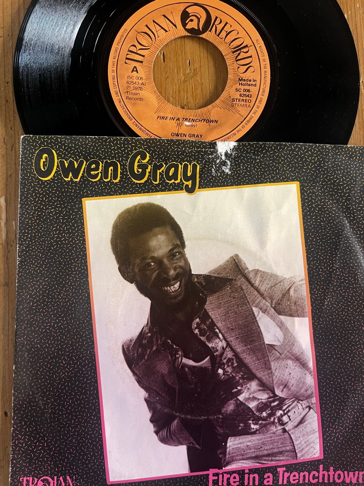 Owen Gray - Fire in a Trenchtown 7" Vinyl Single, Cd's en Dvd's, Gebruikt, Originele persing, 7 inch, Ophalen of Verzenden