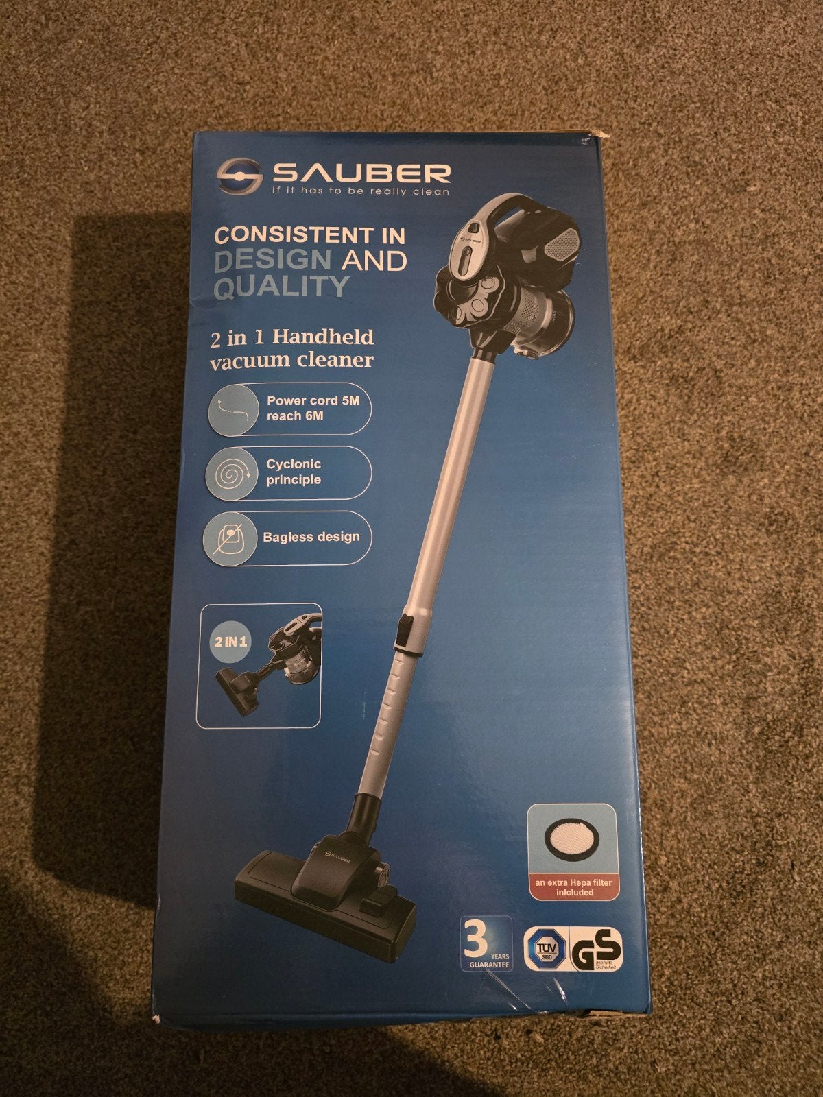 Sauber Handstofzuiger, Ophalen of Verzenden, Zo goed als nieuw, Geschikt voor harde vloeren, Overige merken