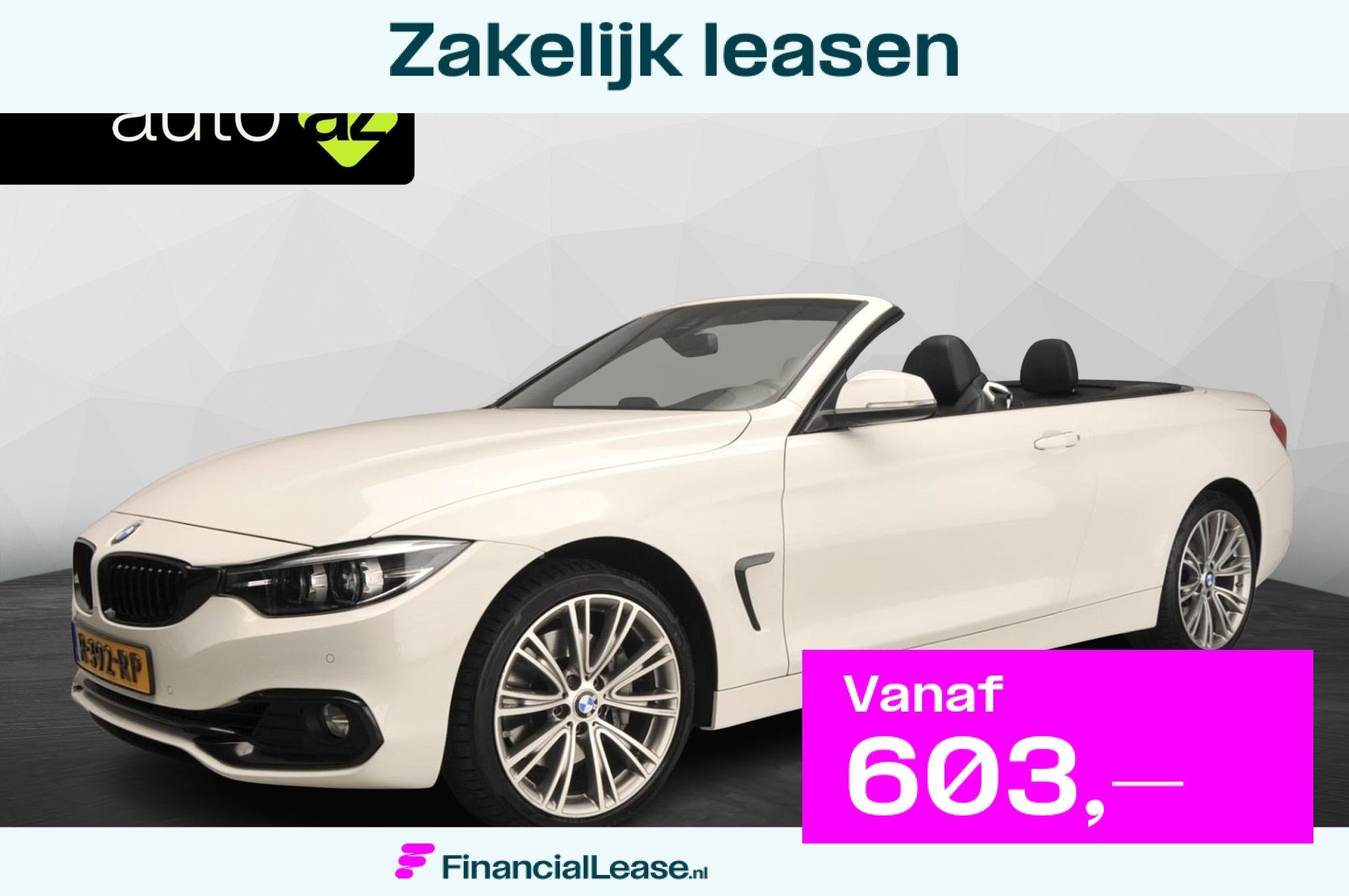BMW 4 Serie Cabrio 440i xDrive Leder / Sportstoelen / Camera, Automaat, 4-Serie, Cabriolet, 4 stoelen