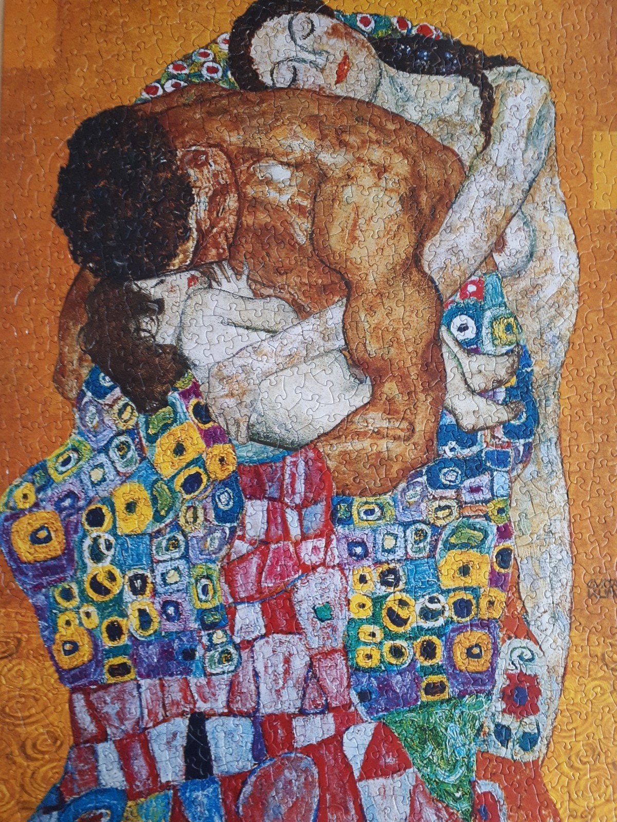 EUROGRAPHICS 🌞 puzzel GUSTAV KLIMT The Family 1000 stukjes, Ophalen of Verzenden, 500 t/m 1500 stukjes, Zo goed als nieuw, Legpuzzel