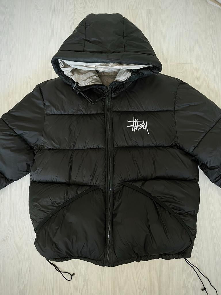 Stussy Zwarte Puffer Jas, Ophalen of Verzenden, Gedragen, Maat 52/54 (L), Zwart