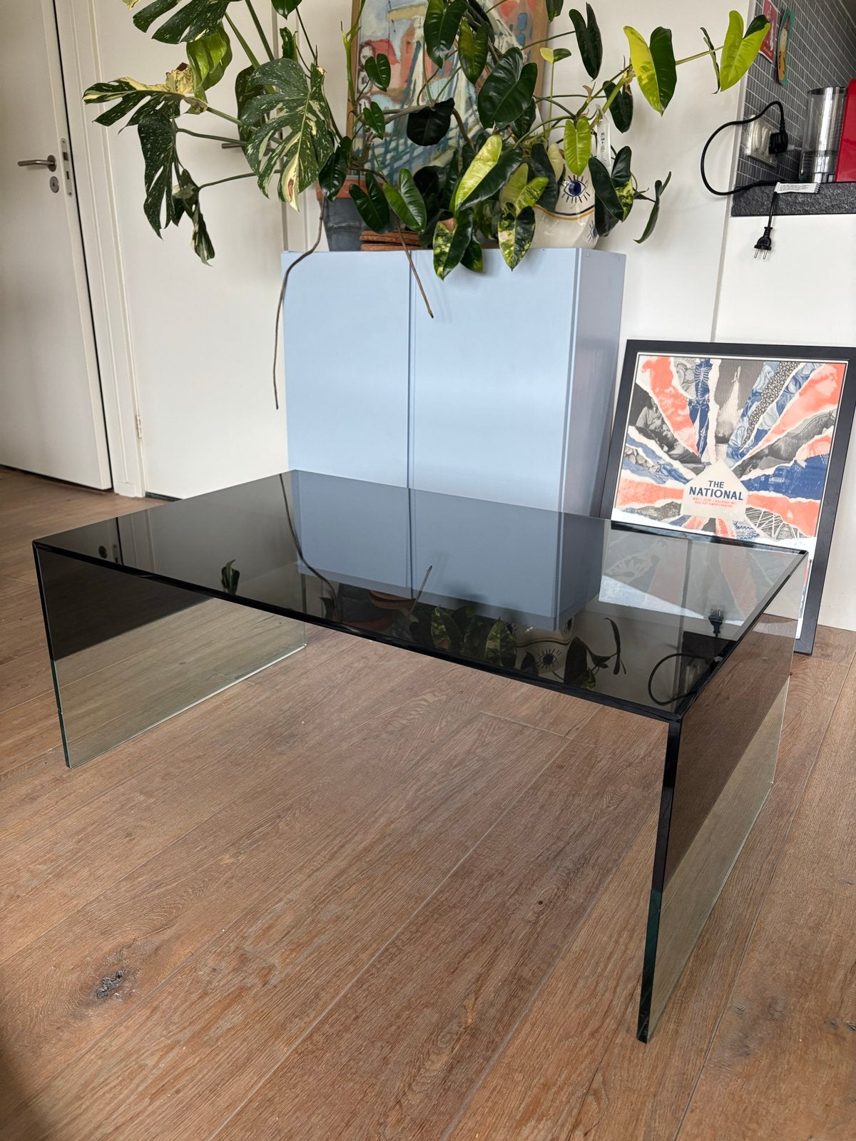 Design Glazen Salontafel - Cappellini SMOKE, Ophalen, Gebruikt, Rechthoekig, Glas