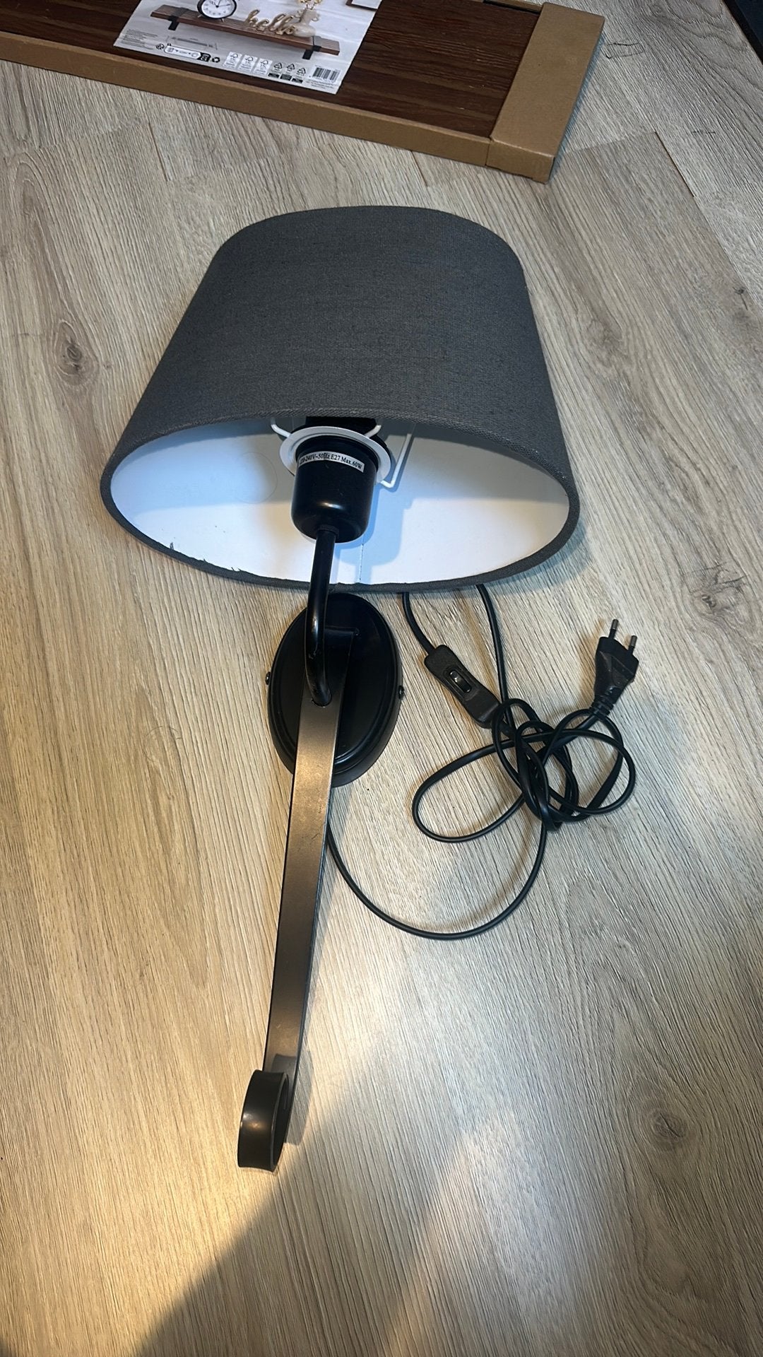 Wandlamp, Ophalen, Zo goed als nieuw, Overige typen, Grijs