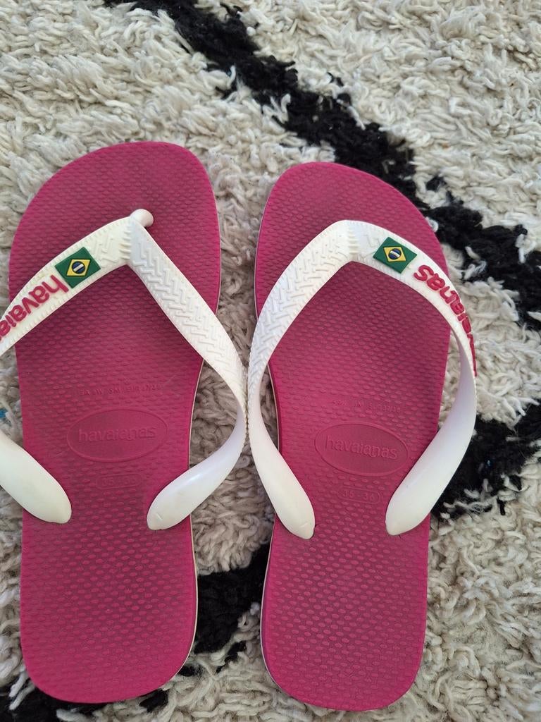 Mooie roze teenslippers Havaianas maat 35-36!, Kinderen en Baby's, Kinderkleding | Schoenen en Sokken, Gebruikt, Meisje, Schoenen