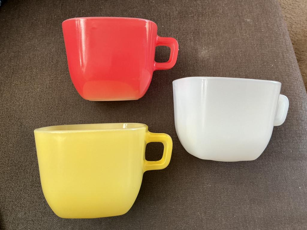 3 Vintage soepkommen Opale France, Ophalen, Kom(men), Overige stijlen, Glas