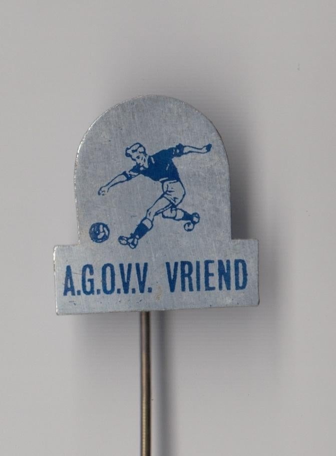 Voetbal AGOVV Apeldoorn Vriend speldje, Gebruikt, Niet vindbaar, Niet vindbaar, Speldje of Pin