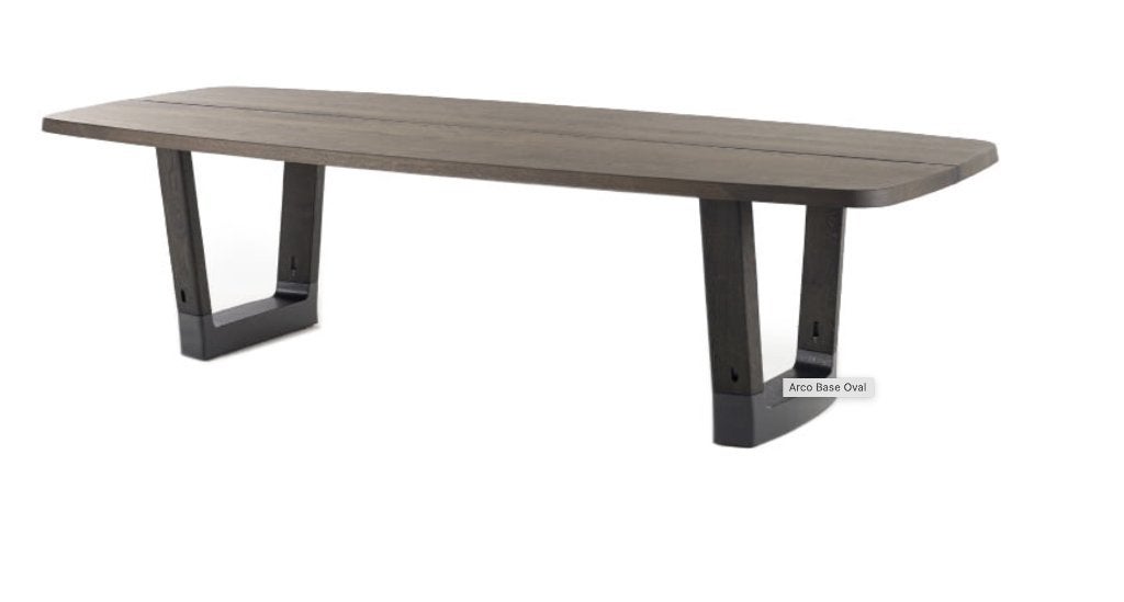 Arco Base Oval tafel 320 cm – massief notenhout, Ophalen, 100 tot 150 cm, 200 cm of meer, Zo goed als nieuw