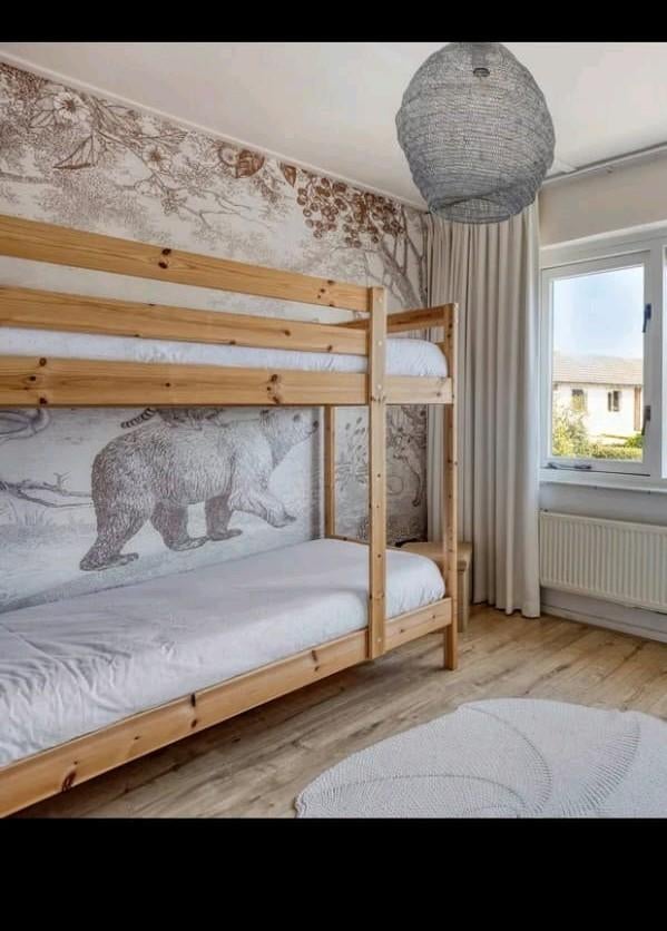 Stevig houten Ikea stapelbed met lattenbodems, Huis en Inrichting, Slaapkamer | Stapelbedden en Hoogslapers, Ophalen, Gebruikt