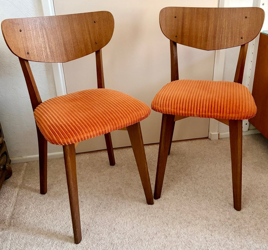 Mid-century vintage eetkamerstoelen jaren 60, Antiek en Kunst, Ophalen