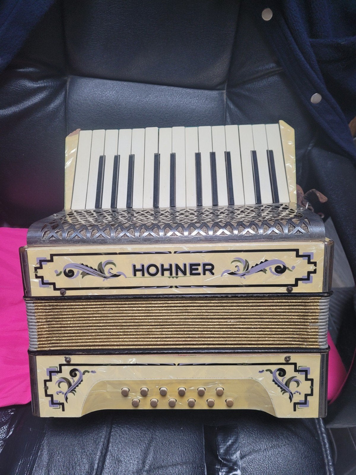Te koop Vintage Hohner accordeon, Muziek en Instrumenten, Accordeons, Ophalen, Gebruikt, Overige formaten, Overige merken