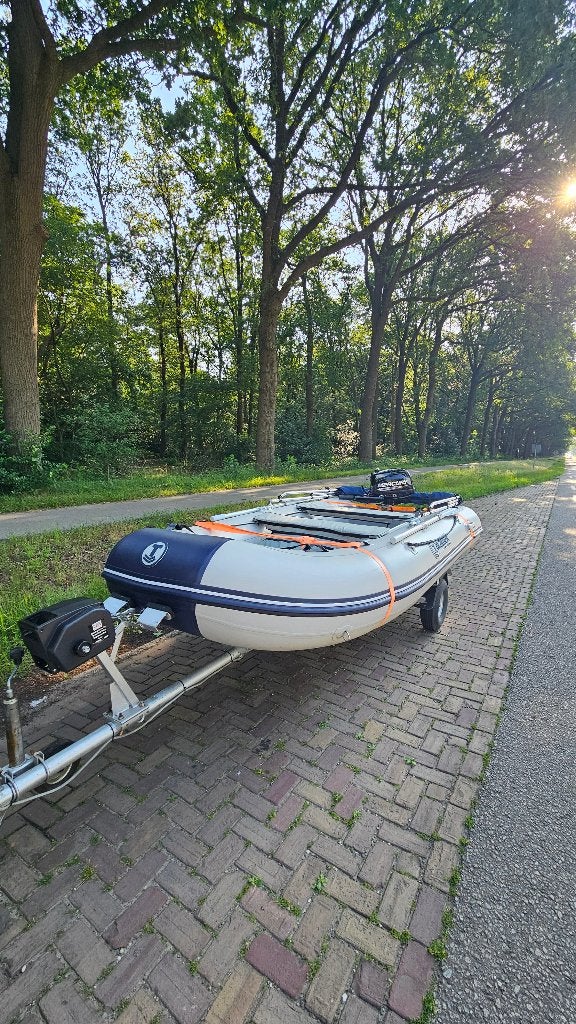Talamex comfortline 350 met 4 pk mercury incl trailer, Aluminium, 10 cm, 4 pk, Zo goed als nieuw