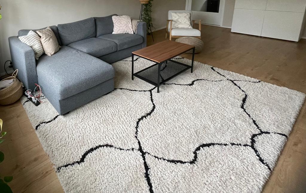Vloerkleed beige 240x290 cm, Ophalen, Gebruikt, Beige, 200 cm of meer