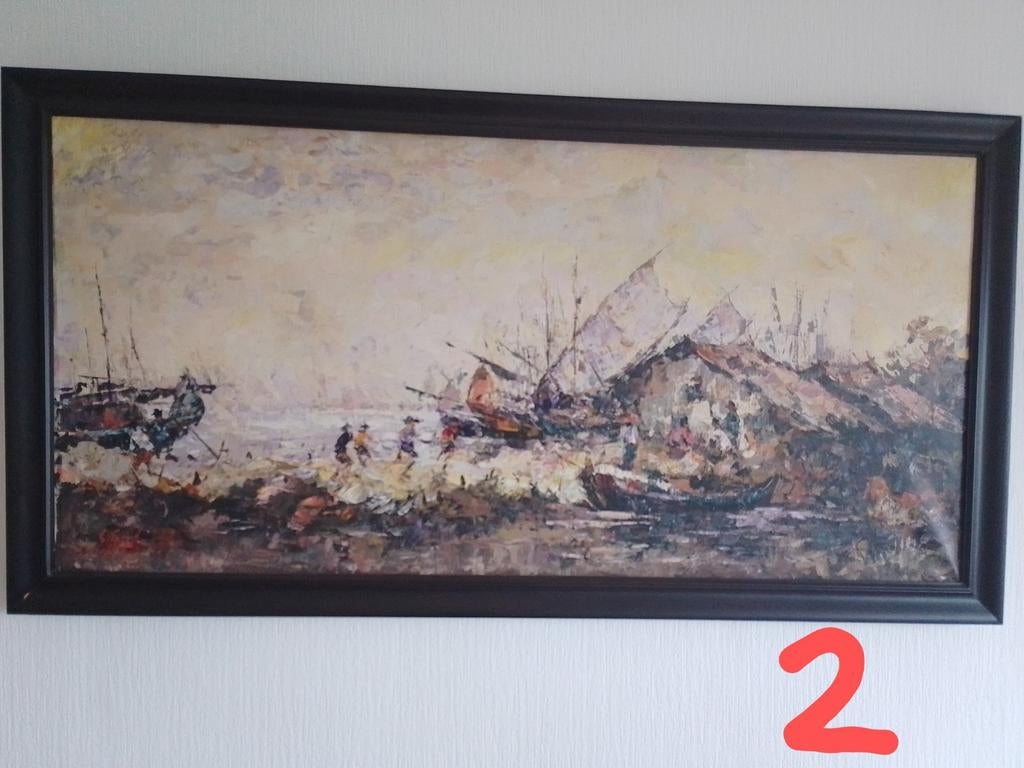 Groot Indonesische olieverf schilderij kunst, Ophalen