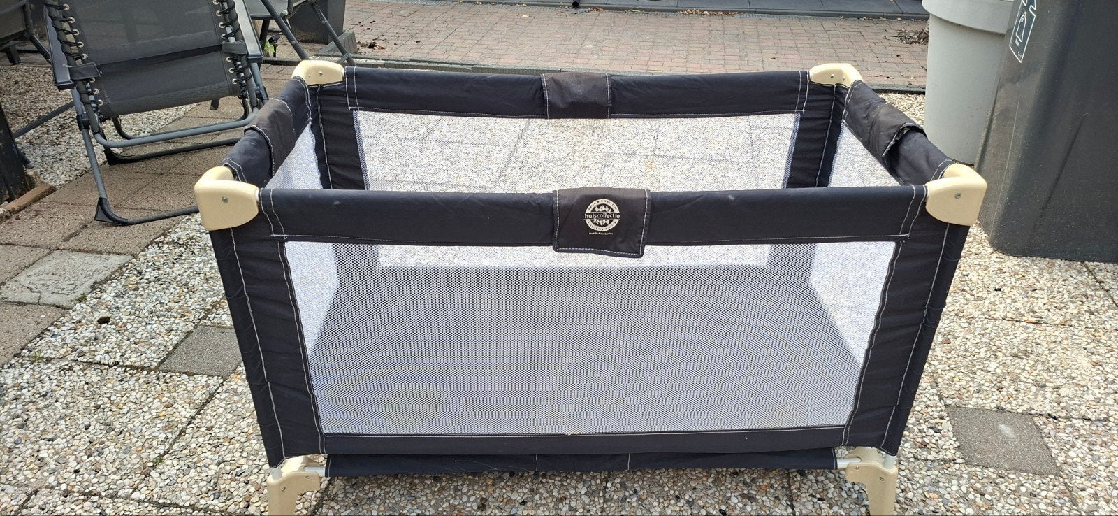 Compacte en opvouwbare box voor baby's, Ophalen of Verzenden, Gebruikt, Rechthoekig, Boxkleed