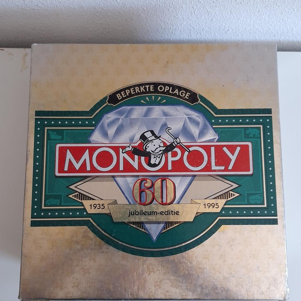 Monopoly jubileum editie 60 jaar, Hobby en Vrije tijd, Gezelschapsspellen | Bordspellen, Vijf spelers of meer, Ophalen of Verzenden