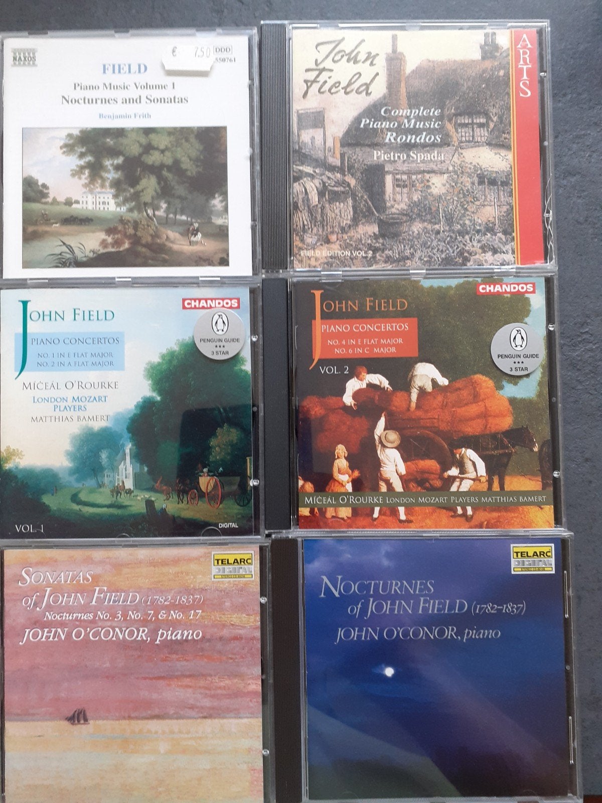 John Field pianowerken, verzameling 6 cd's, Ophalen of Verzenden, Zo goed als nieuw